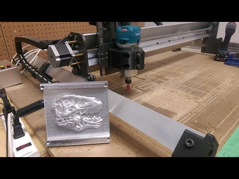 Aluminum T-rex relief | LongMill