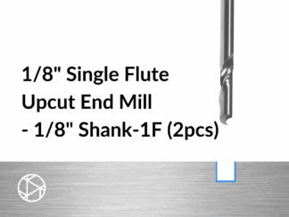 1/8″ Single Flute Upcut End Mill – 1/8″ Shank-1F (2pcs)