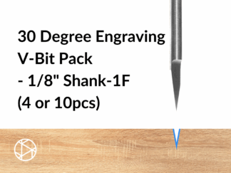 30 Degree Engraving V-Bit Pack – 1/8″ Shank-1F (4 or 10pcs)