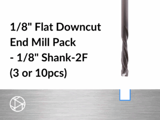 1/8″ Flat Downcut End Mill Pack – 1/8″ Shank-2F (3 or 10pcs)