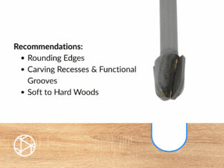1/2″x1-1/4″ Round Groove Bit – 1/4″ Shank-2F