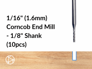 1/16″ (1.6mm) Corncob End Mill – 1/8″ Shank (10pcs)
