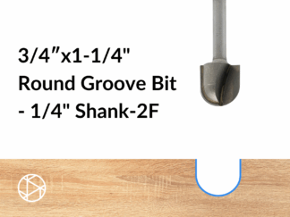 3/4″x1-1/4″ Round Groove Bit – 1/4″ Shank-2F