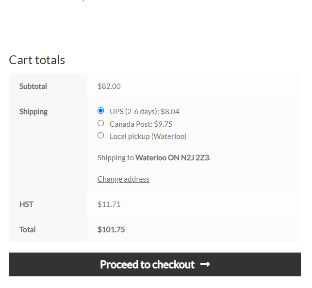 checkout-shipping | Sienci Labs