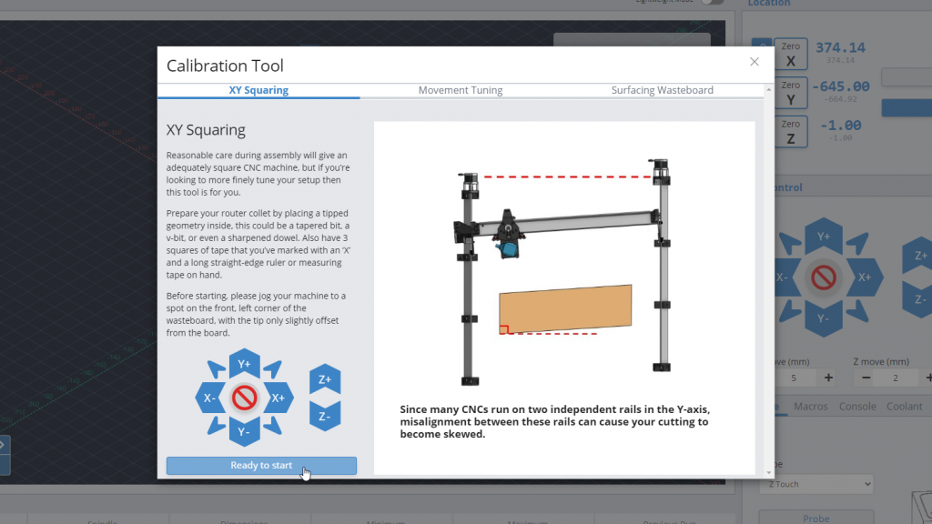 gSender 0.6.8 Squaring | Sienci Labs