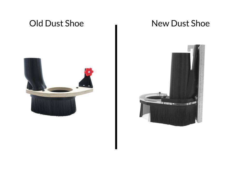 old vs new dust shoe