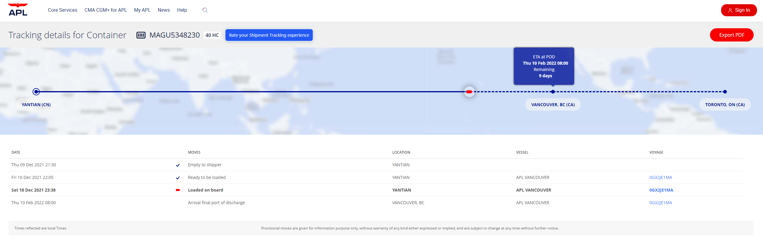 container-tracking | Sienci Labs