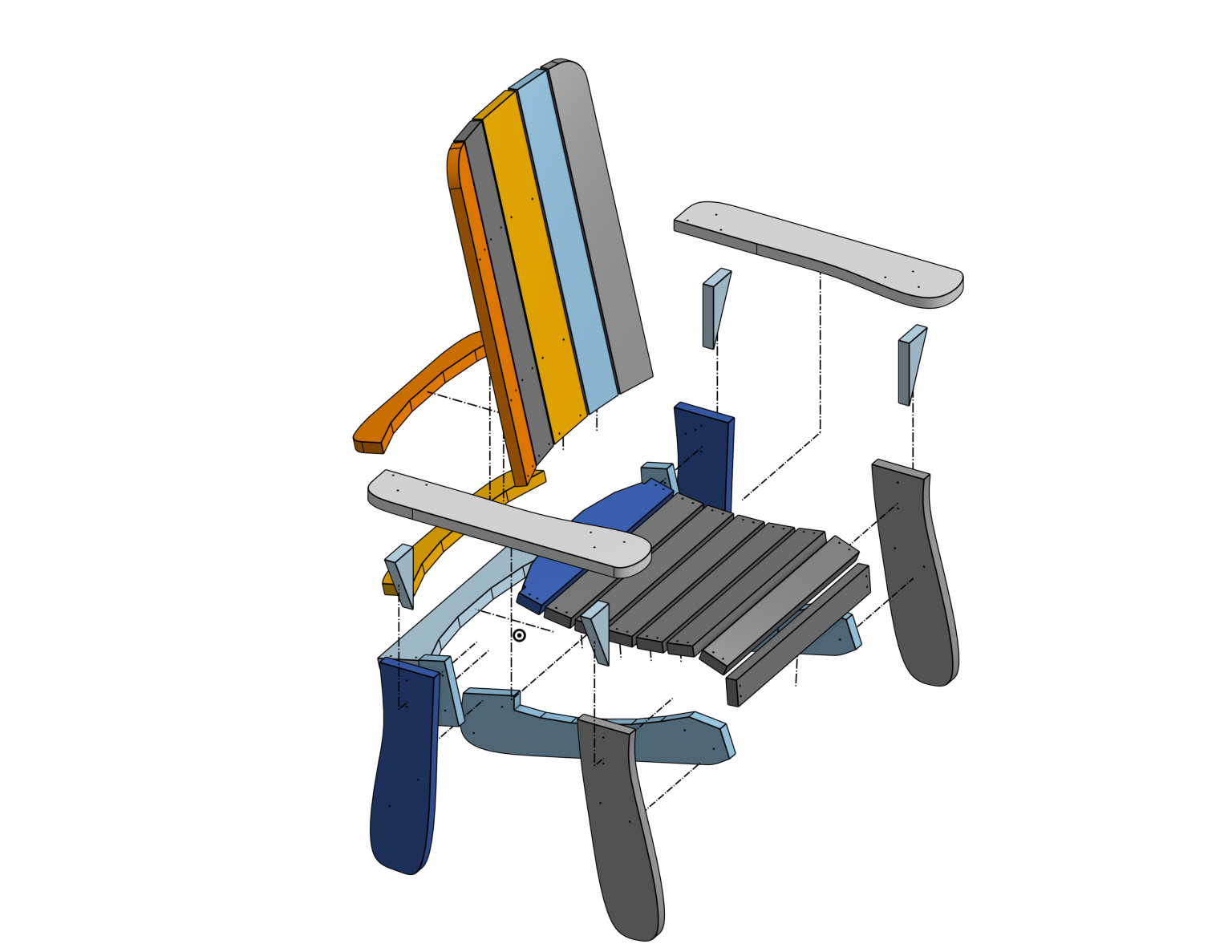 Making an Adirondack chair on the LongMill CNC Sienci Labs