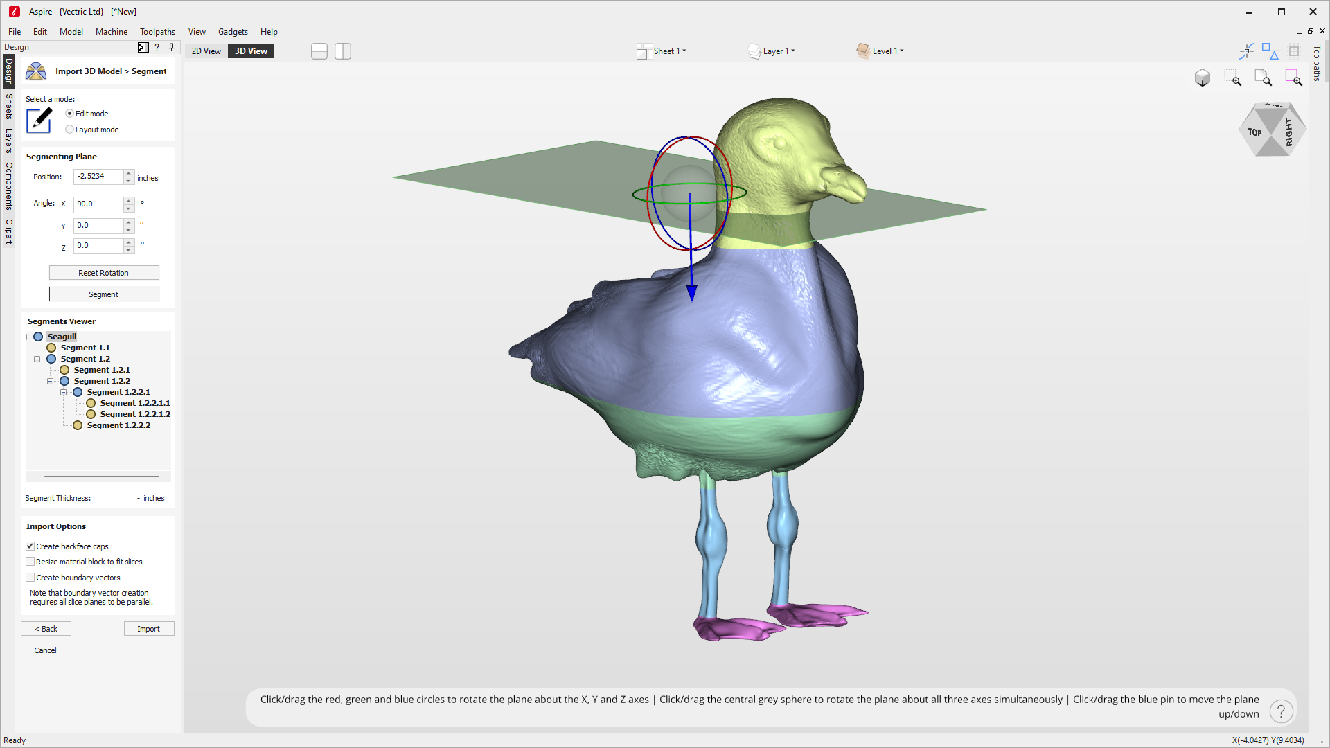 Aspire 3D Segmenting