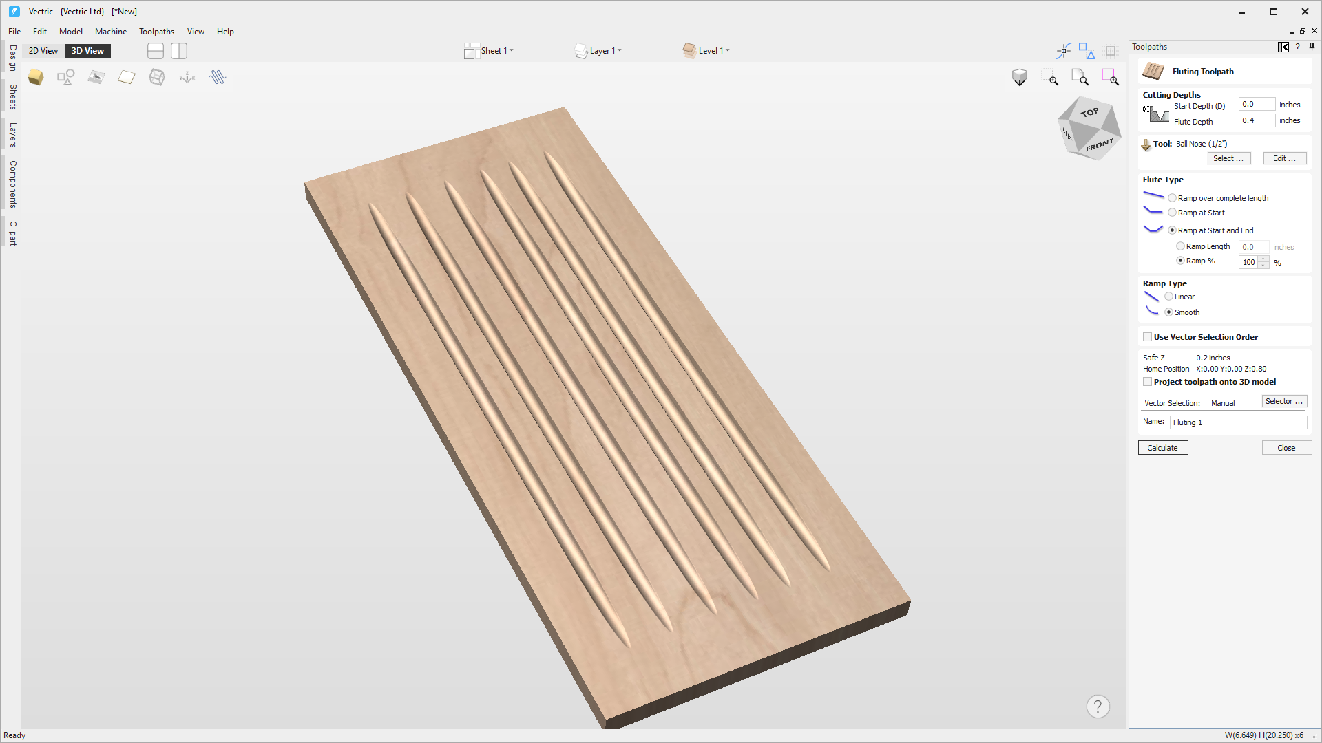 Fluting Toolpath Fluting Toolpath