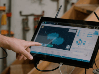 gControl in a Workshop pointing at screen