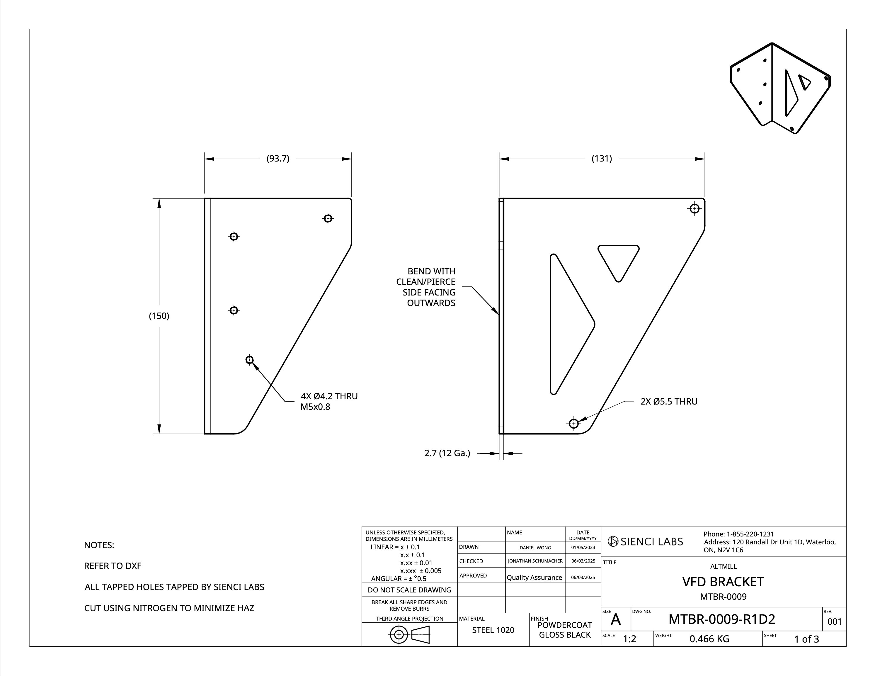 VFD bracket