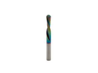 1/4″x1″ Downcut Ball Nose End Mill – 1/4″ Shank-2F-DLC
