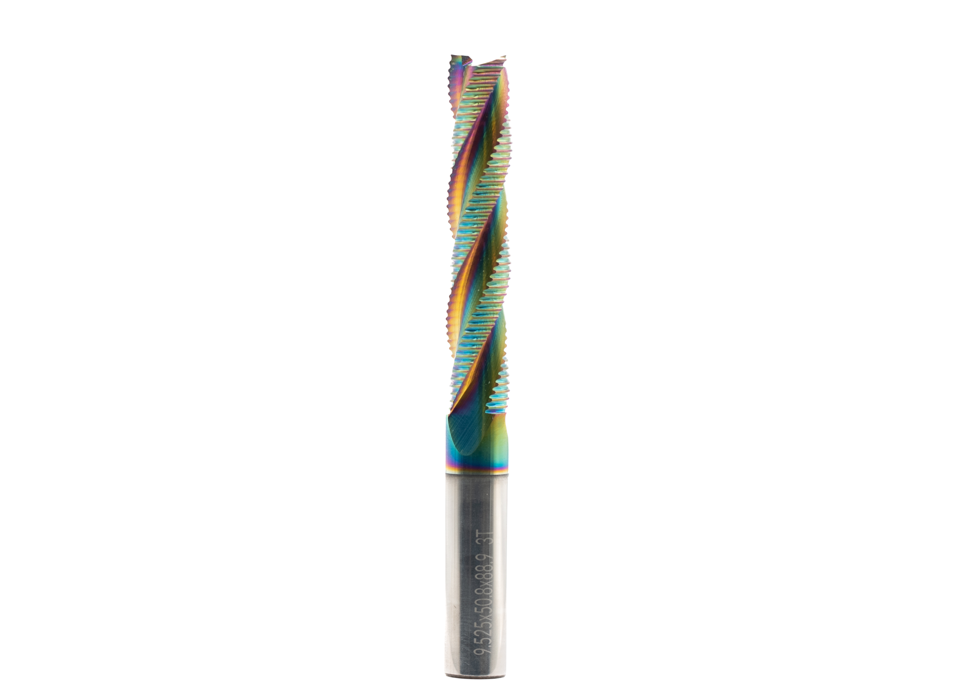 3/8″x2″ Roughing Upcut End Mill – 3/8″ Shank-3F-DLC