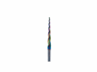 3/8"x3"xR1/16" Tapered Ball Nose End Mill - 3/8" Shank-3F-DLC