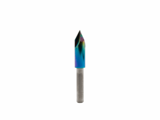 3/8" 60 Degree Downcut V-Bit - 1/4" Shank-3F-DLC