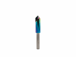 3/8" 90 Degree Downcut V-Bit - 1/4" Shank-3F-DLC