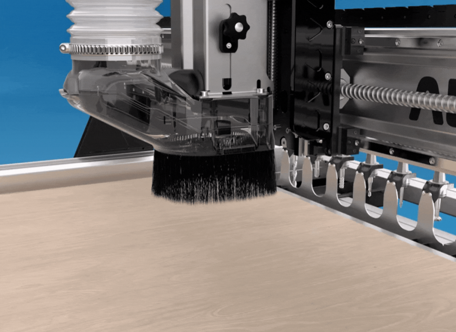 ATC Tool Change with Dust Shoe