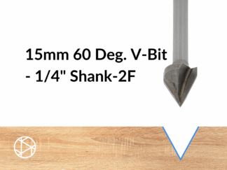 15mm 60 Degree V-Bit – 1/4″ Shank-2F