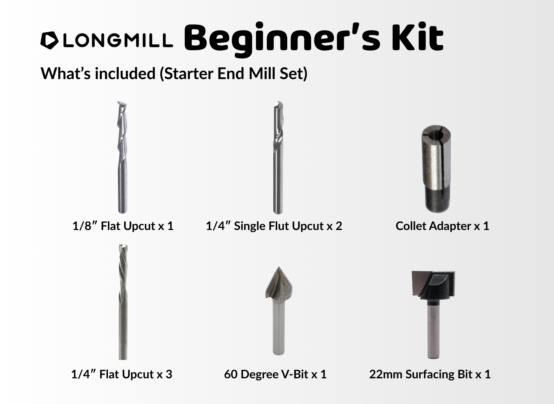 MK3 Beginner’s Kit- Starter End Mill Set